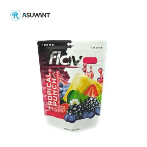 Quality FDA MOPP Smell Proof Flower Bag Mylar Zipper Bags Gravure Printing wholesale