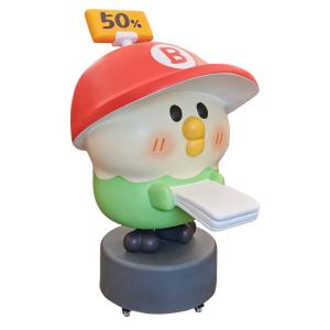 Quality Cute Outdoor Fiberglass Cartoon Sculpture Resin Chick Statue wholesale