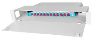 Quality Grey Fiber Optical ODF Module 1U 12Fiber 19inch Rack Mount wholesale