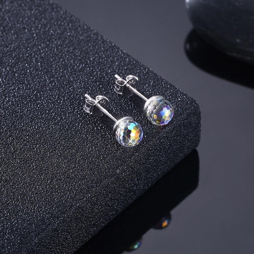 0.6X0.6cm 0.9 Gram Sterling Silver Jewelry Earrings Birthstone Ball Stud Earring SGS