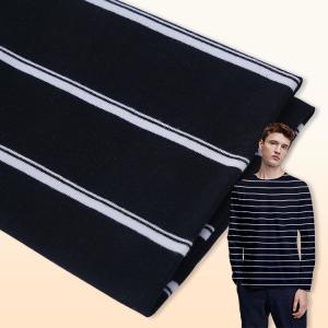 Quality Durable Yarn Pure Cotton And Breathable Absorbent Striped Material Fabric For Sportswear wholesale