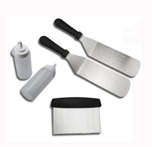 Quality 5PCS Restaurant Grade Griddle Spatula Set for Flat BBQ Grill Griddle Accessories Set wholesale