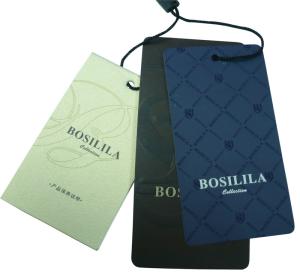 Quality Coated Paper Clothing Hang Tags, Custom Garment Tag Silk Screen / Offset Printing wholesale