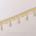 Handmade fashionable chain beads lace tassels fringes for curtain/sofa/pillow