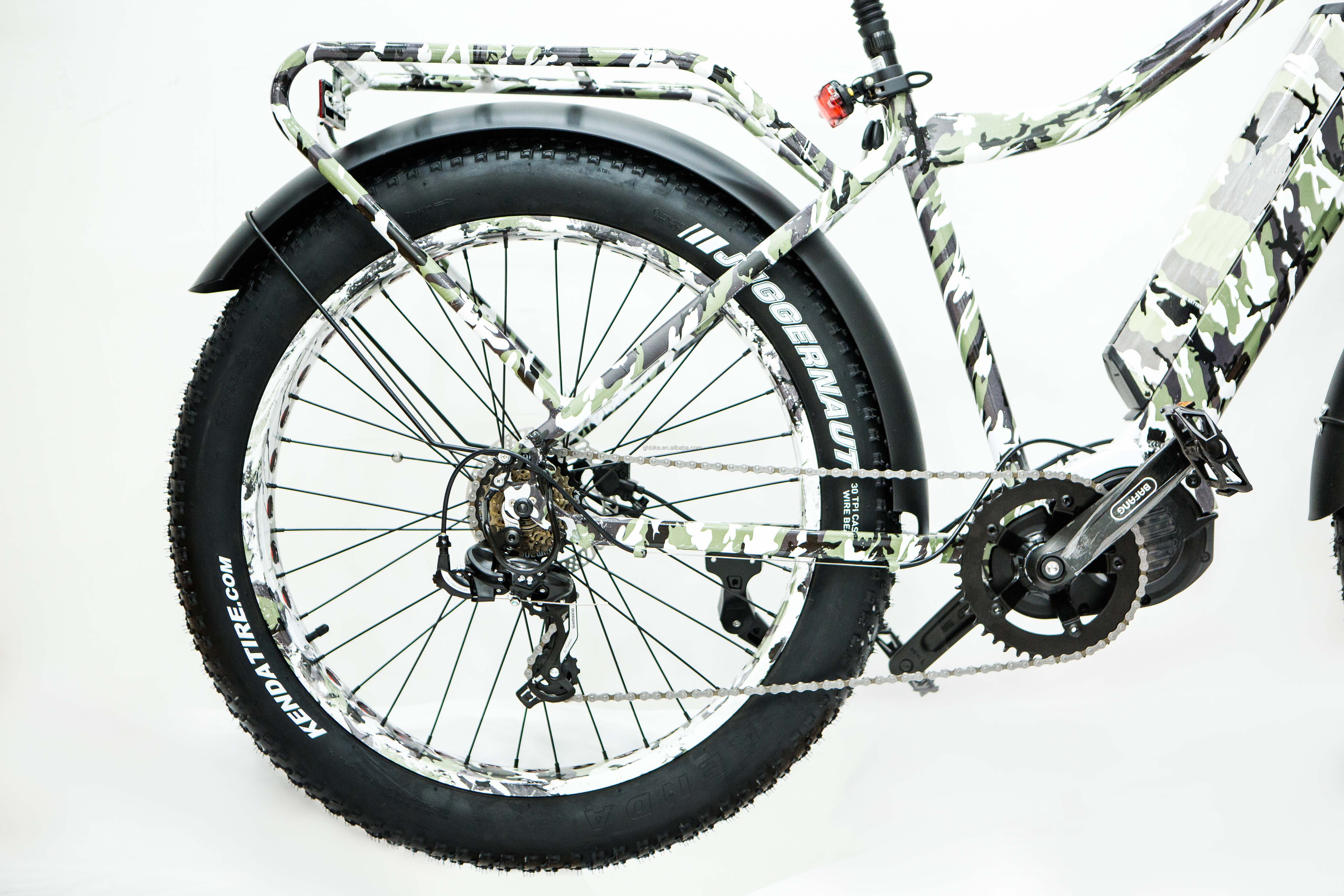 48V 17AH 1000W BaFang Central Motor Electric Mountain Bicycle with 26" Fat Snow Tires