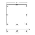 Plastic End Cap of of 80MM Maxima Square Profile,Octanorm Similar products for