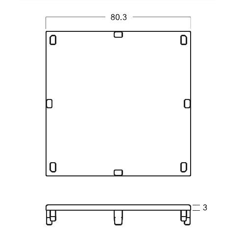 M1034 Plastic Cap for 80*80MM Maxima System, exhibition equipment Chinese