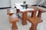 Wooden Grain Classic Aluminum Chair Eco Friendly Waterpoof Furniture