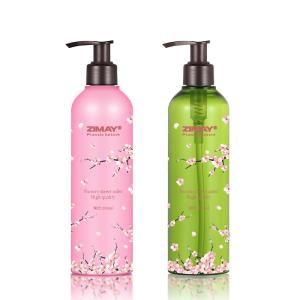 Quality round Cosmetic Lotion Bottle , 54mm Green empty body lotion bottles 300ML wholesale