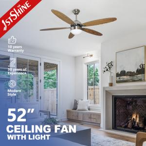 Quality Dimmable 52 inch 3 Color LED Light Ceiling Fan Indoor Plywood Blade wholesale