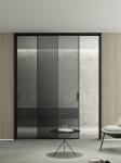 Cloakroom Aluminum Glass Door Frame Narrow Interior Partition Doors