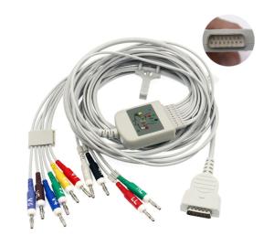 China GE Marquette Microsmart  EKG Cable  AHA BANANA 4.0 Plug DB 15 PIN on sale