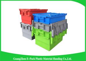 Quality Industrial Plastic Attached Lid Containers , 600*400mm Assorted Height wholesale