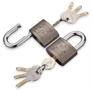 Quality Indoor Brass Imitation Copper Padlock 50mm Long Shackle wholesale