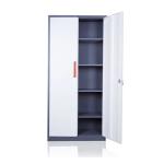2 Swing Doors 4 Adjustable Shelves Metal Storage Cabinet For Office
