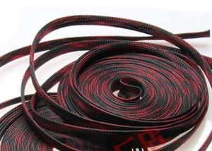 Quality Black Flame Proof PET Expandable Braided Sleeving Wear Resistant For Cable Industries wholesale