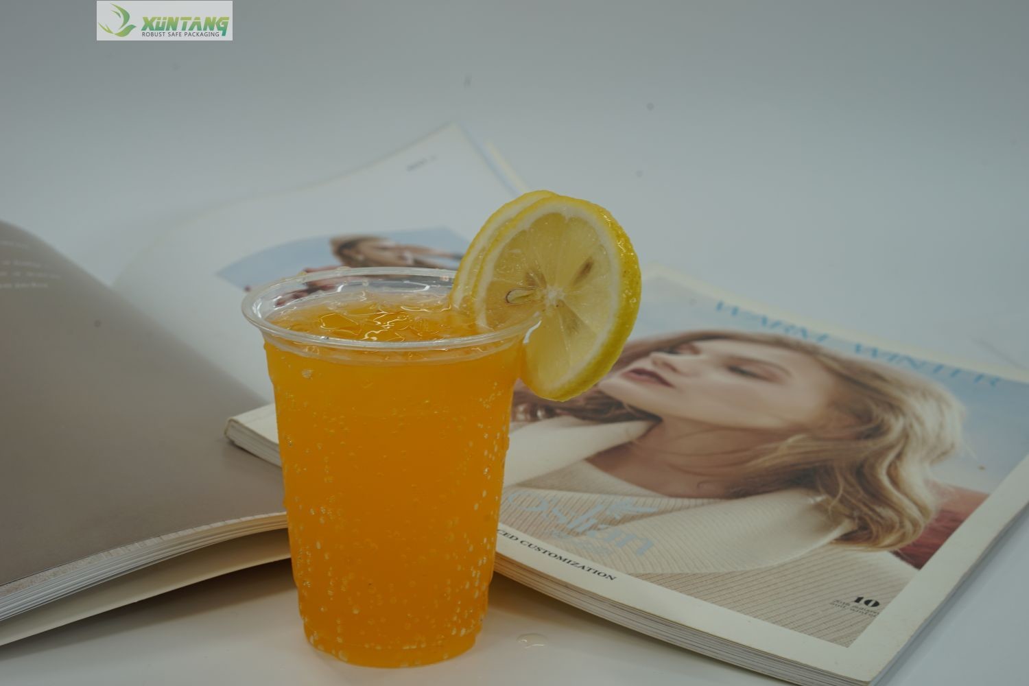 117mm Plastic Compostable Clear Cups 32oz Cafe
