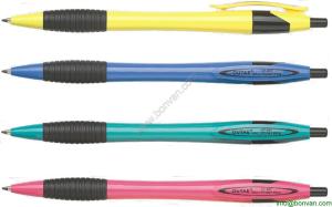 Quality Plastic office ball pen with rubber grip wholesale