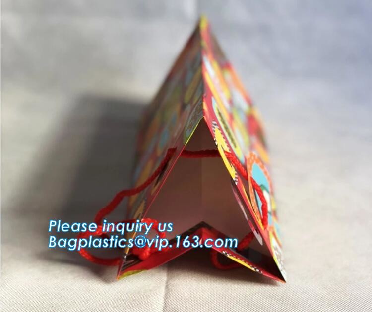 Laudry kraft bags, clothes bags, pack Recycled brown kraft paper bag twisted handles shopping packaging kraft paper bag