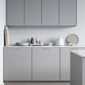 Quality YADI Popular PVC Kitchen Cabinets PVC Modular Kitchen Colours With Open Shelves wholesale