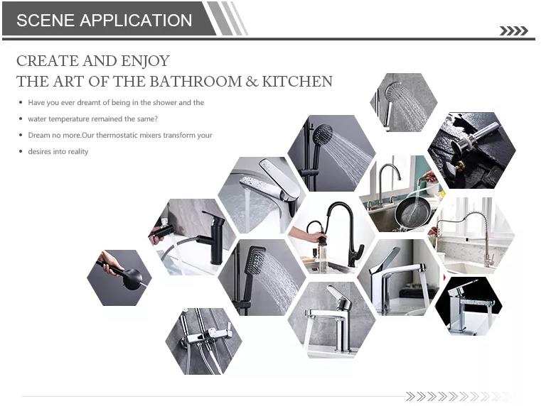 Bathroom shower mixer 360 degrees rotating thermostatic waterfall rainfall ceiling water saving shower mixer head
