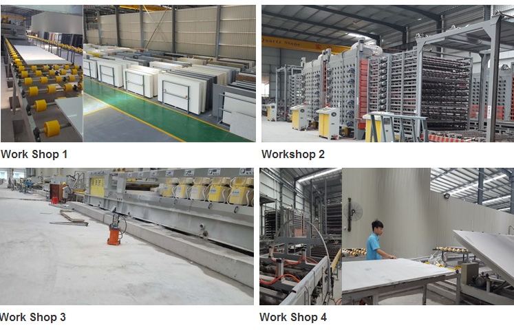 Pure White Solid Stone Countertops For Kitchen Cabinet Quartz Material