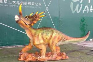 Quality Long 3 Meters Life Size Dinosaur Statue For Square , Dinosaur Garden Sculpture wholesale