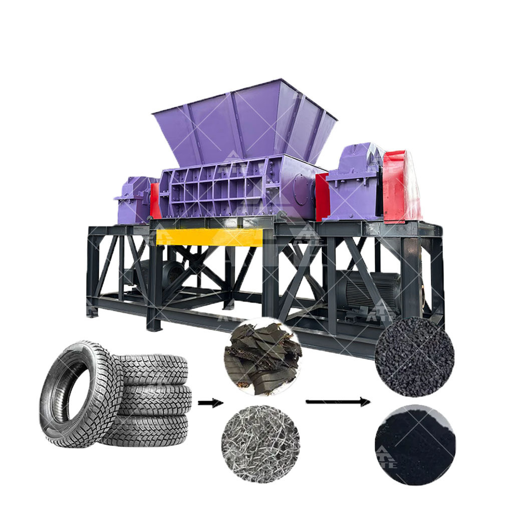 China Tire Recycling Line Machine Tyre Chips Scrap Shredder