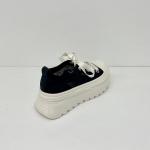 Women fashion breathable sneakers with high top and silk lace up