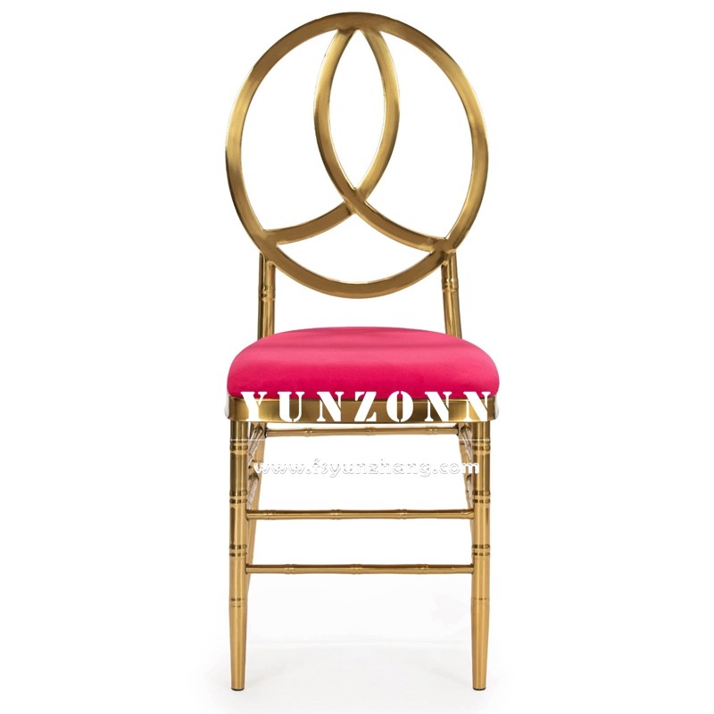 Gold Metal Stainless Steel Hotel Banquet Phoenix Chair Stacking Event Party Chair Wedding Chair