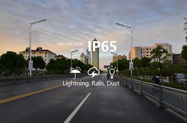 High quality outdoor country road lighting ip65 smd 60W integrated all in one led solar street light