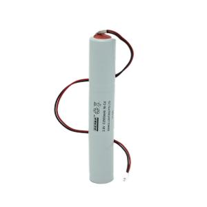 Quality 2500mAh Emergency Light Ni Cd Battery Pack 3.6V White PVC Color wholesale