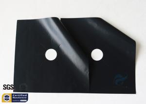 Quality Fiberglass Fabric Stovetop Burner Protector Black PTFE 260℃ 27X27CM wholesale