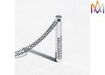 Stereoscopic 10g Hexagon Engraved Pendant Necklace