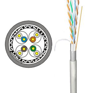 Quality 8 Conductors LLDPE Jacket Cat5e UTP 24awg 4 Pair SF-UTP Cable wholesale