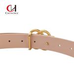 Women's Decorative PU Leather Belts Flower Hollow Buckle Customized Logo