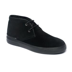 Quality Black Lace-up Anti Slippery Mens Leather Casual Boots wholesale