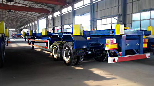 Bomb Cart 40ft Container Trailer , Double / Tri Axle Container Chassis