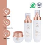50g/100ml/120ml Glass White cylindrical Smooth with white pump for cosmetic