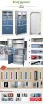 steel office furniture cabinet FYD-W020,H1850XW900XD400mm,glass/steel door with