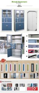 Quality Steel cupboard FYD-W020,glass door,two adjustable shelves,up glass door,down steel door wholesale