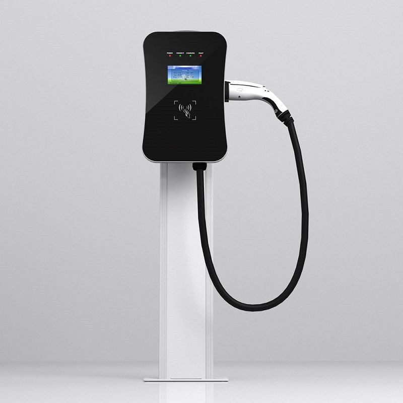 Commercial Type 2 EVSE Charging Station Point 4.3 inch LCD Screen