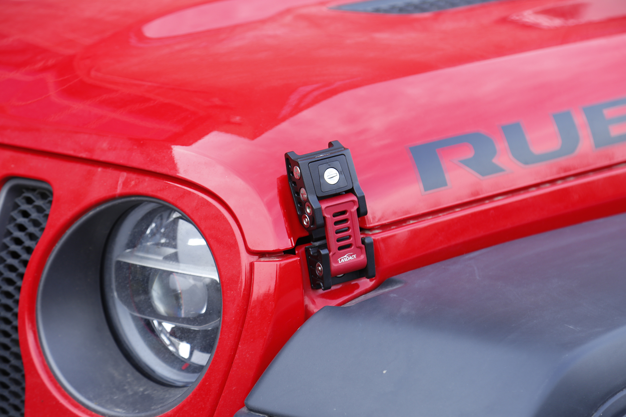 Customized Size Red Black Latch Locking Hood Catch Latches Kit for Jeep Wrangler JK J