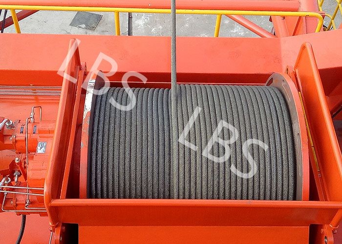 Customized 8 Ton Load Offshore Winch 50 Meter With LBS Grooving For Digging Well