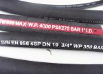 ID 1 / 4" ~ 2" 4SP 4 Wire Hydraulic Hose Black Cloth Wrapped Cover