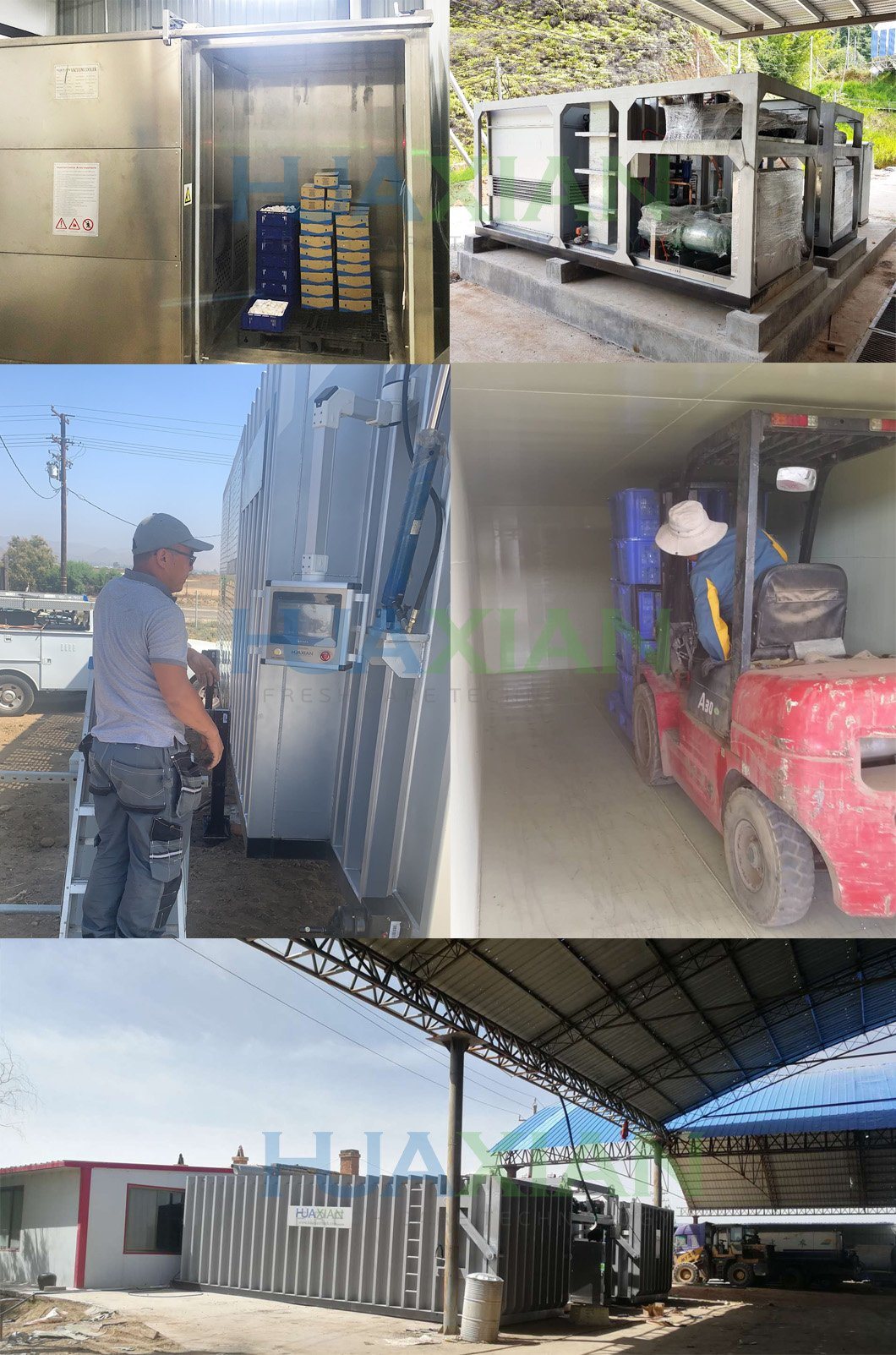 Automatic Conveyor R134A Charging Valve Vacuum Cooling Machine, Danfoss Cooling Equipment Vegetable Cooler