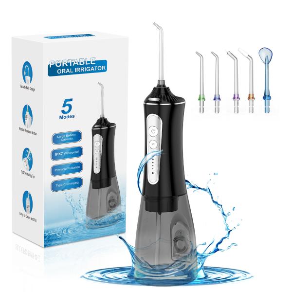 2500mAh Battery Powered Water Flosser for Travel , Large Tank Cordless Dental