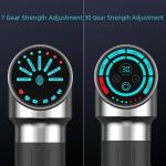 Powerful Rechargeable Carbon Fiber Massage Gun with Adjustable Arm and LCD