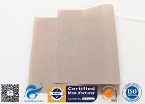 Quality 0.12mm Beige Ptfe Coated Glass Fibre Fabric With FDA Standard wholesale