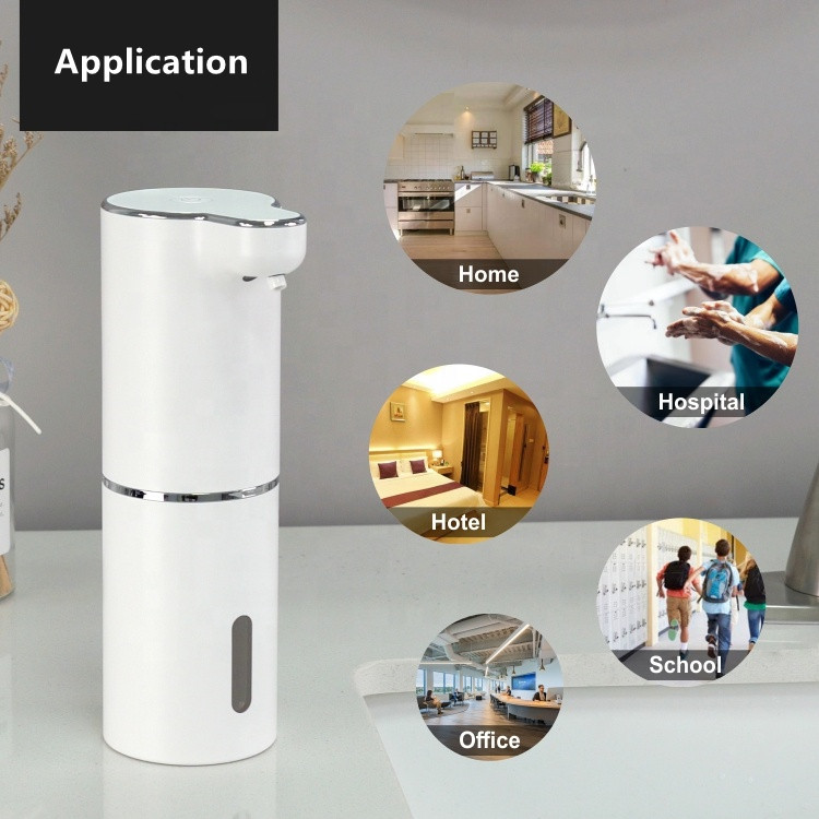 800mAh Rechargeable Sensor Soap Dispenser 300ML Touchless White Bathroom